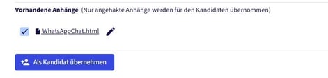 Button 'Als Kandidat übernehmen'